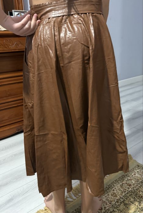 Кожаная юбка 44 размер