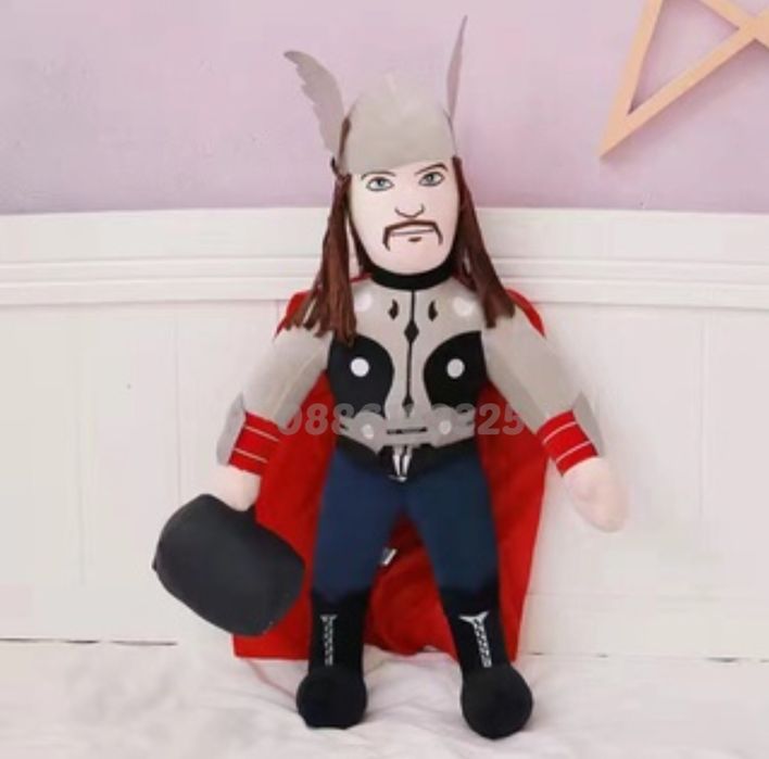 Голяма плюшена играчка Avengers 120см Спайдърмен Батман Хълк Тор и др