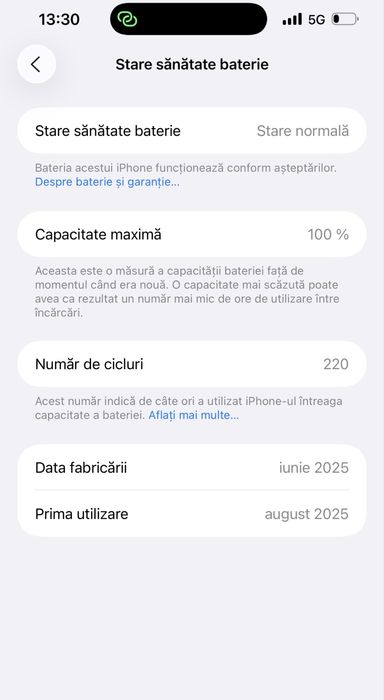 Iphone 16 Pro Max - 256 GB . Impecabil . Bateria 100% . Predare + Veri