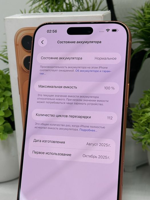 Iphone 17 Pro Max 256 gb  Akb 100% ЦП 112 (EAC)