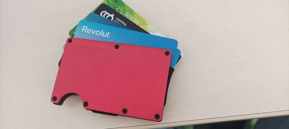 Метален портфейл със защита от сканиране RFID Cardholder Картодържател