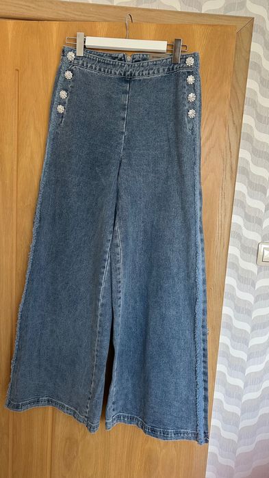 Дънков костюм сако и панталон, River Island. Размер L