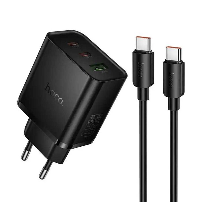 Зарядно Hoco N75 GAN 65W Type C/Type C USB
