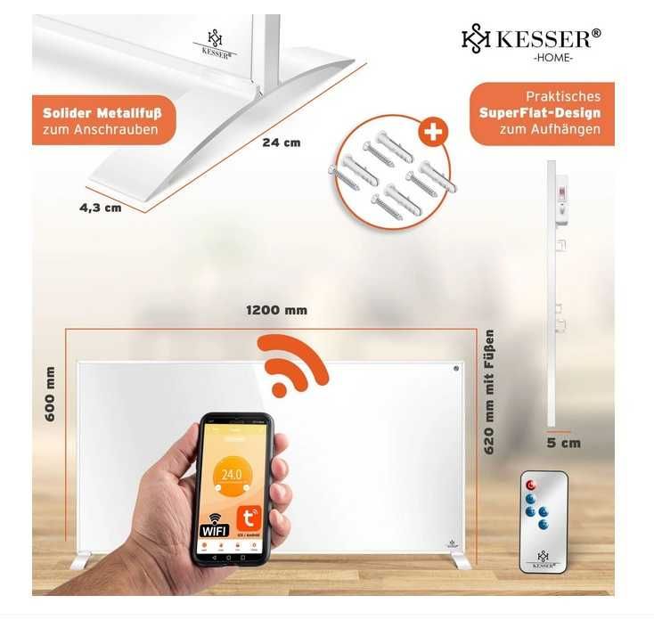 Инфрачервен отоплител Wonderwall Air Art Smart Klarstein