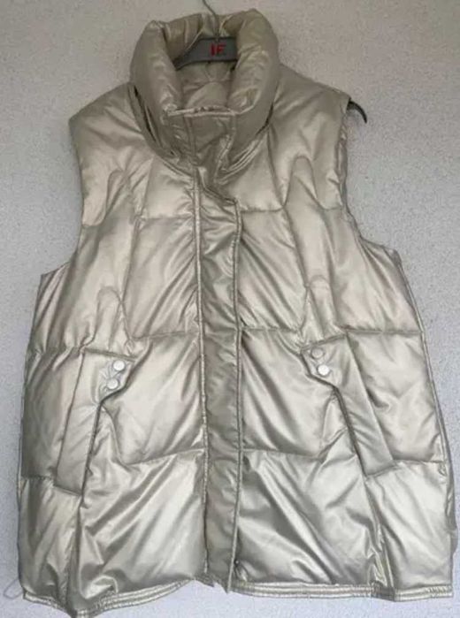 Vesta dama bej/auriu deschis sidefat, masura S/M