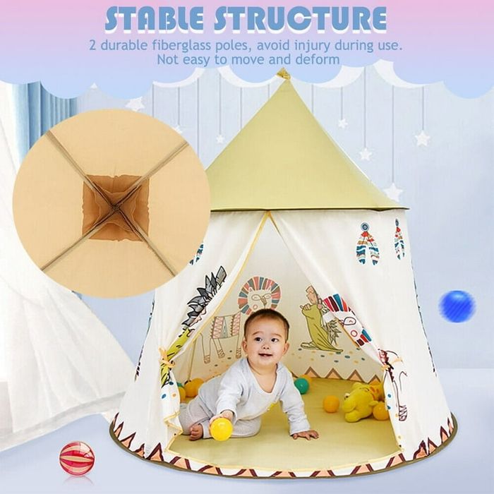 Детска палатка за игри Индианска палатка за деца за дома и двора