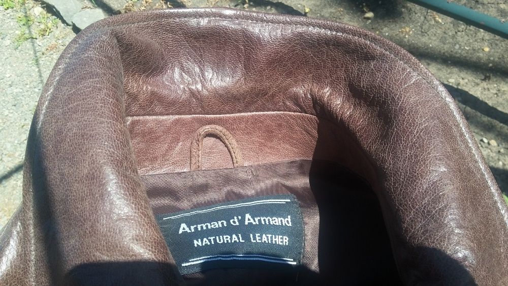 Haina piele naturala, noua, barbateasca, Italia, XL