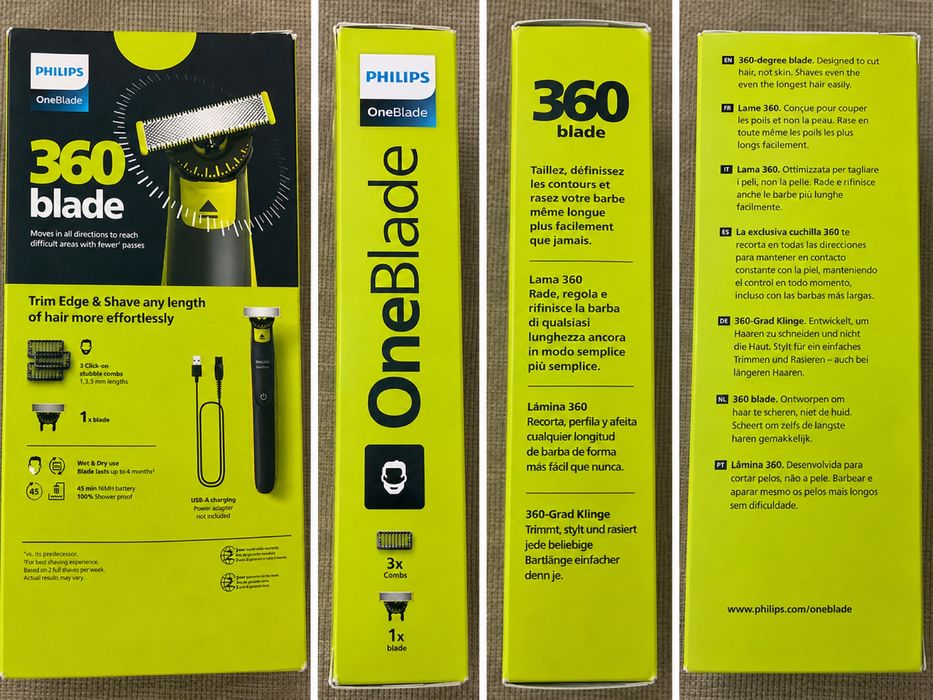 Philips OneBlade 360 – aparat de ras și tuns – nou