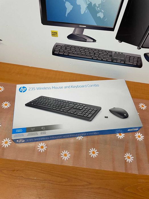 Kit tastatura si mouse HP 235, wireless, negru, sigilate