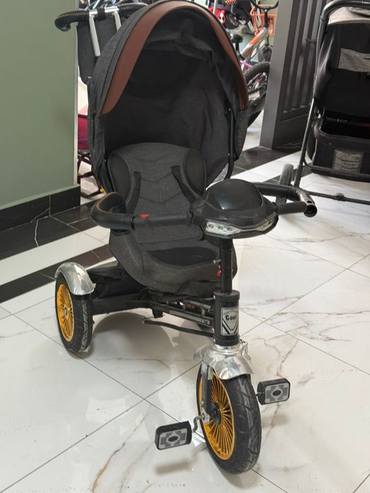 Трёхколёсный велосипед  серый