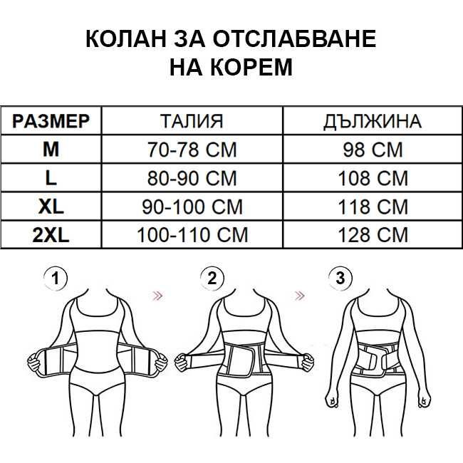 Неопренов колан за отслабване, Колан Корсет, Сауна клин, Боди шейпър