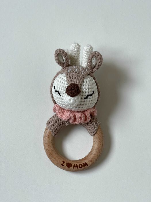 Вязанные детские погремушки прорезыватели