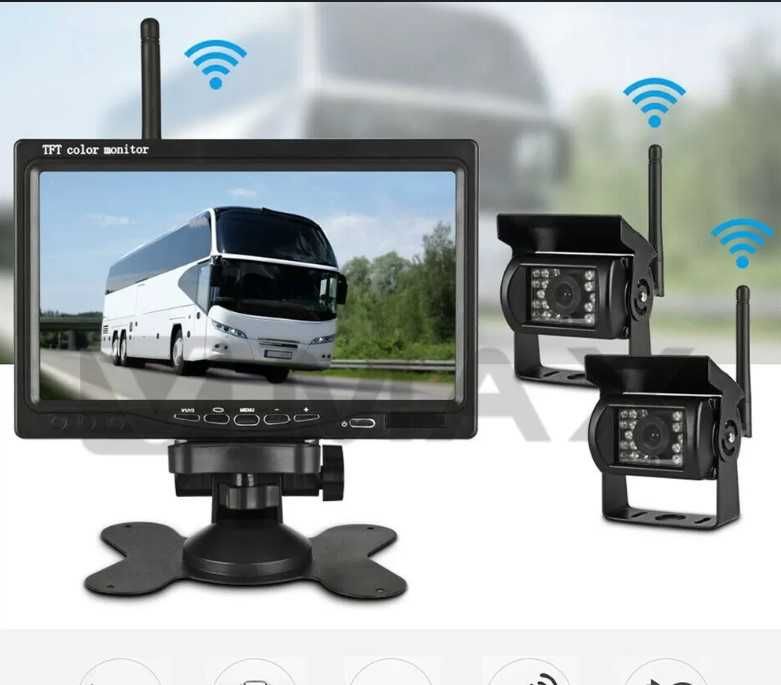 A1430 7 инчов безжичен Видеорегистратор с камери за бусове и камиони