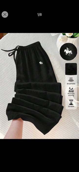 Черно долнище с лого на Polo