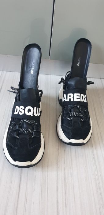 DSQUARED2 Leather Made in Italy / 37 / 23.5 см ОРИГИНАЛ! Дамски Кецове