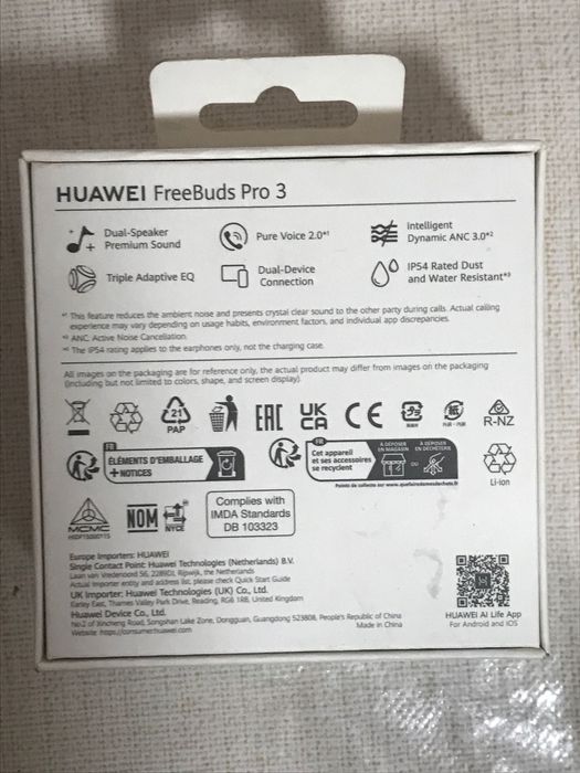 Наушник. Huawei freebuds pro 3