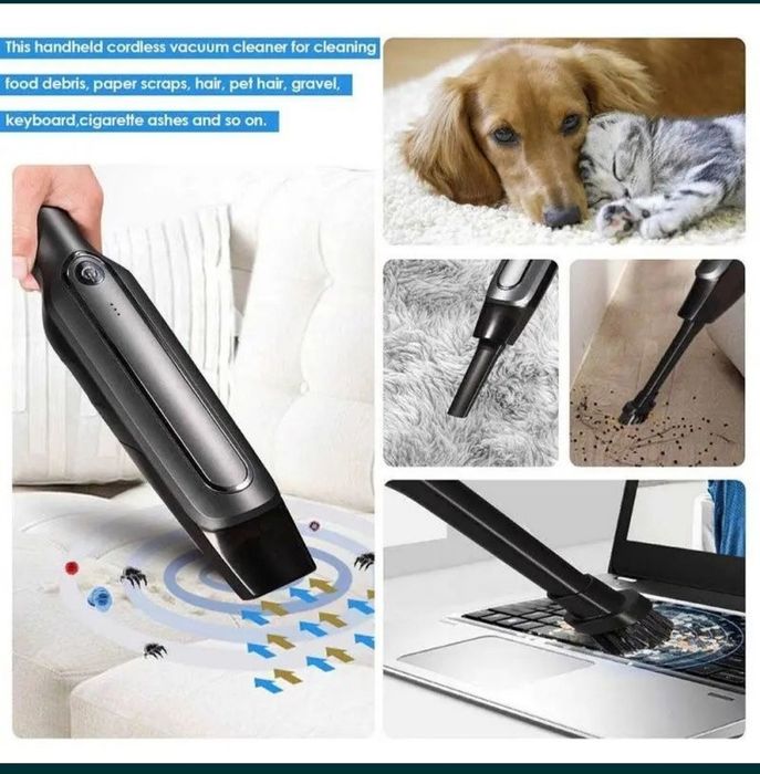 Доставка бесплатная,Безпрoводной мини-автомобильный пылесос