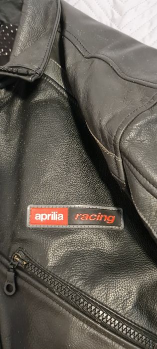 Яке за Мотор Априлия Aprilia Естествена Кожа Черно