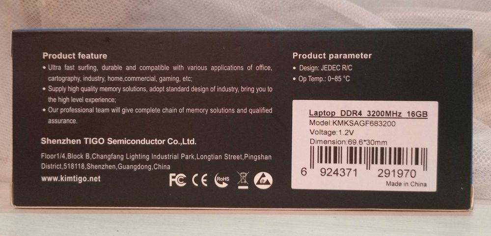 Оперативная память для ноутбука Kimtigo KMKS 3200 16GB
