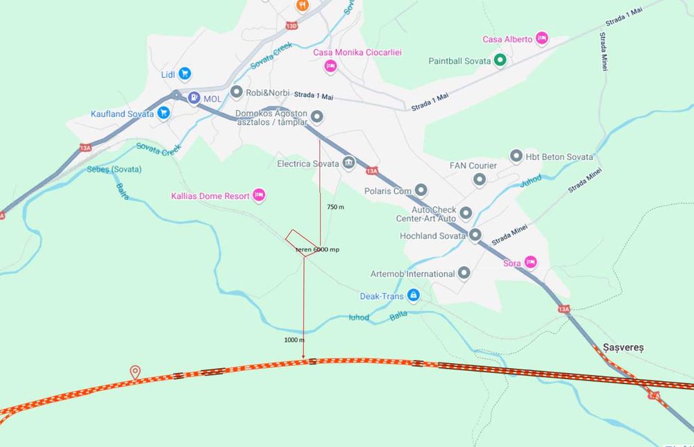Teren intravilan Sovata