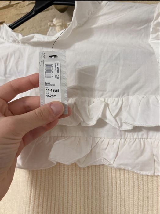 Pulover River Island pentu fetite cu guler camasa