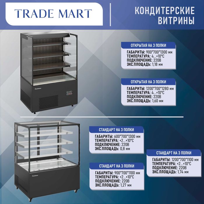 Кондитерские витры Carboma