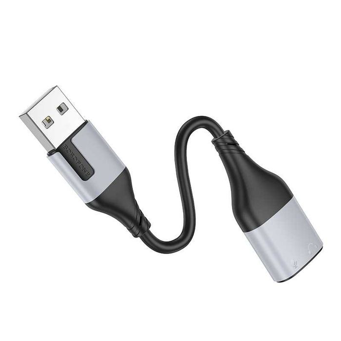 Borofone BV19 USB-A to 3.5mm Цифровой аудиоконвертер наушник микрофон