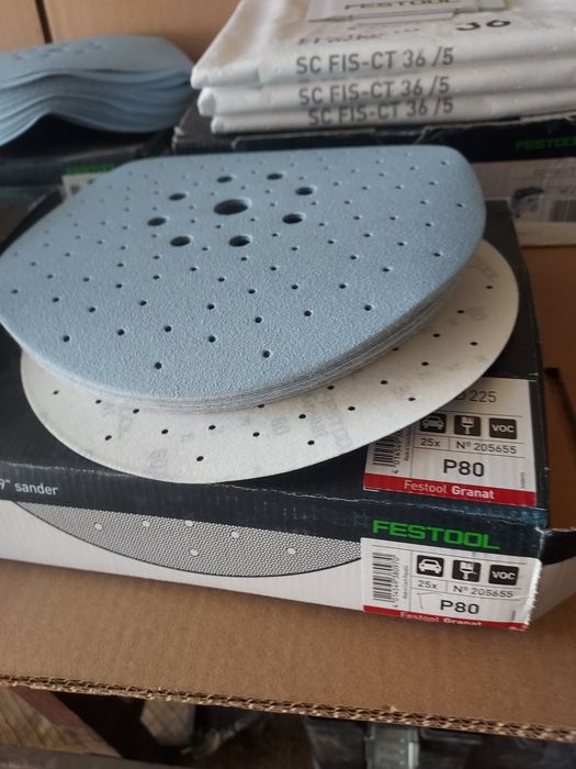 Discuri abrazive Festool 2×P180, P80, P150,P60 3 saci Festool CT 36