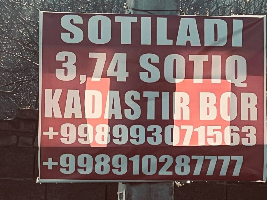 3,74 sotik yer sotiladi