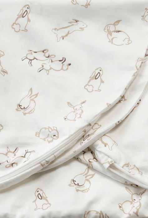 Husă pernă alăptare, model iepuraș/alb - 60x50x18 cm