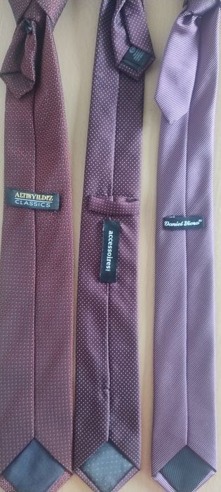 6 cravate nuanțe de albastru și violet cu model