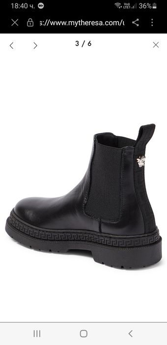 Versace Medusa Leather Ankle Boots 37/23.5см ОРИГИНАЛ Дамски ест. кожа