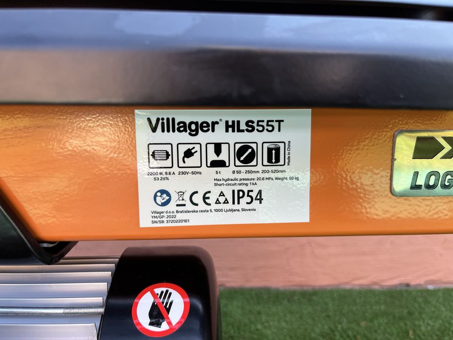Нова Хоризонтална Цепачка за дърва Vilagller 5 тона 2200W.Внос Германия