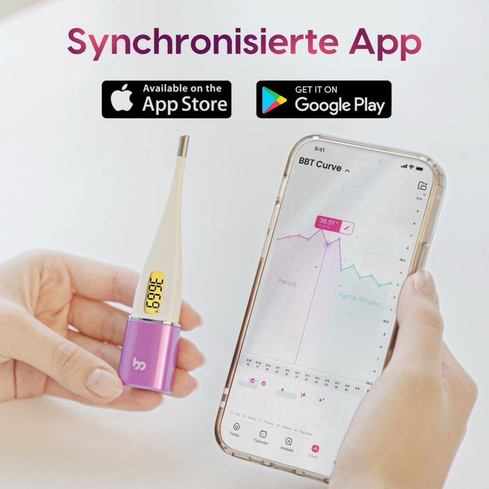 Termometru bazal digital Femometer Vinca II cu Bluetooth – Alb