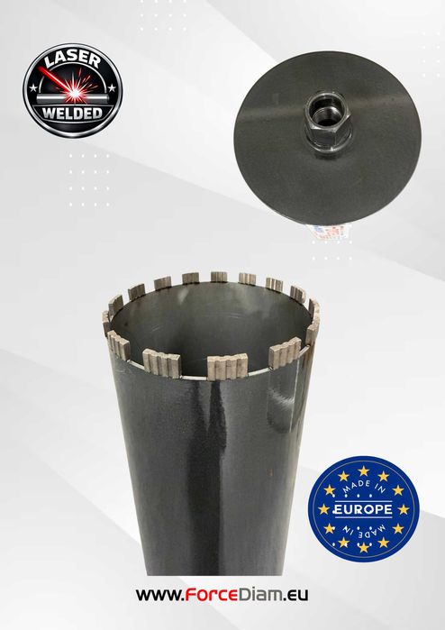 Ø202 Carota Diamantata pentru beton, ForceDiam TURBO-X, Diametru 202mm,L 450mm