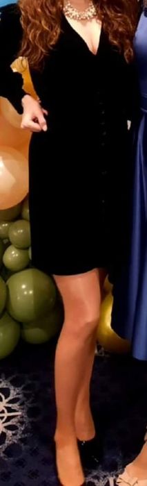 Rochie neagra de catifea