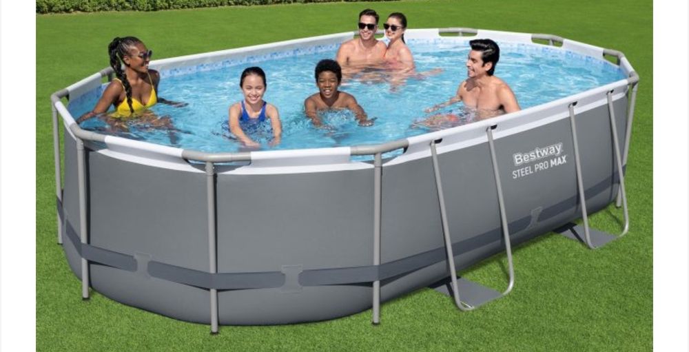 Piscina 5m schelet metalic,scara acces și prelata