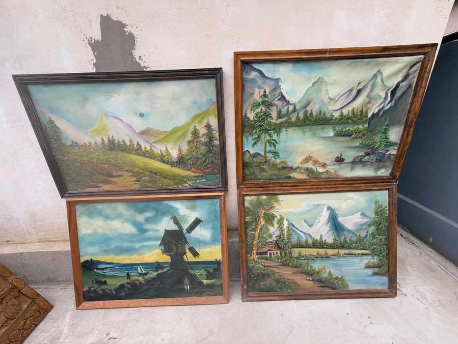 Tablouri picturi lemn pictori diferite modele