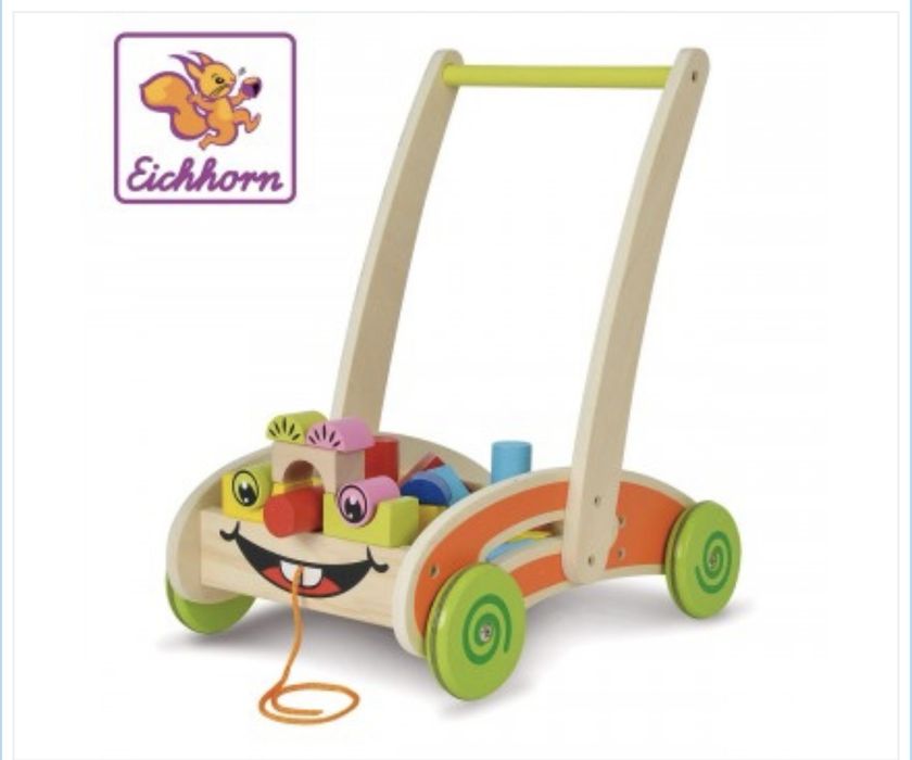 Дървена количка за бутане