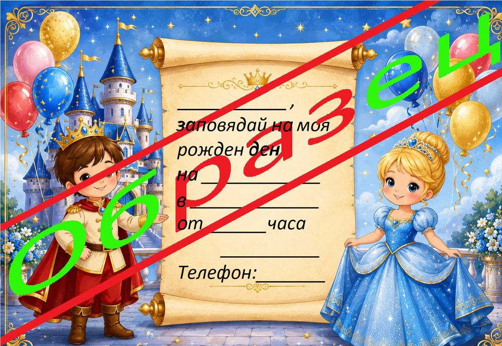 Красива покана за детски рожден ден