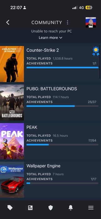 Steam аккаунт ( cs2, dota 2, peak, rainbow six siege