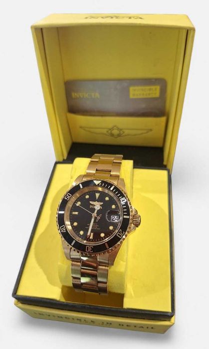Ceas Invicta Pro Diver automatic auriu barbatesc cu cutie