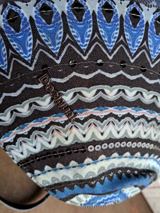 дамска чанта Desigual ,текстилна синя торба,