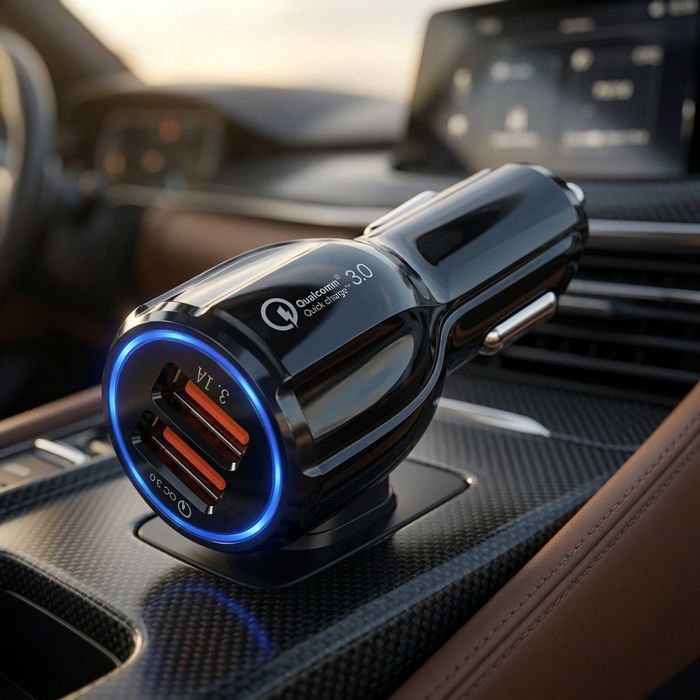 Автомобилно зарядно Quick Charge 3.0 с 2 USB порта – бързо и едновременно зареждане на две устройства