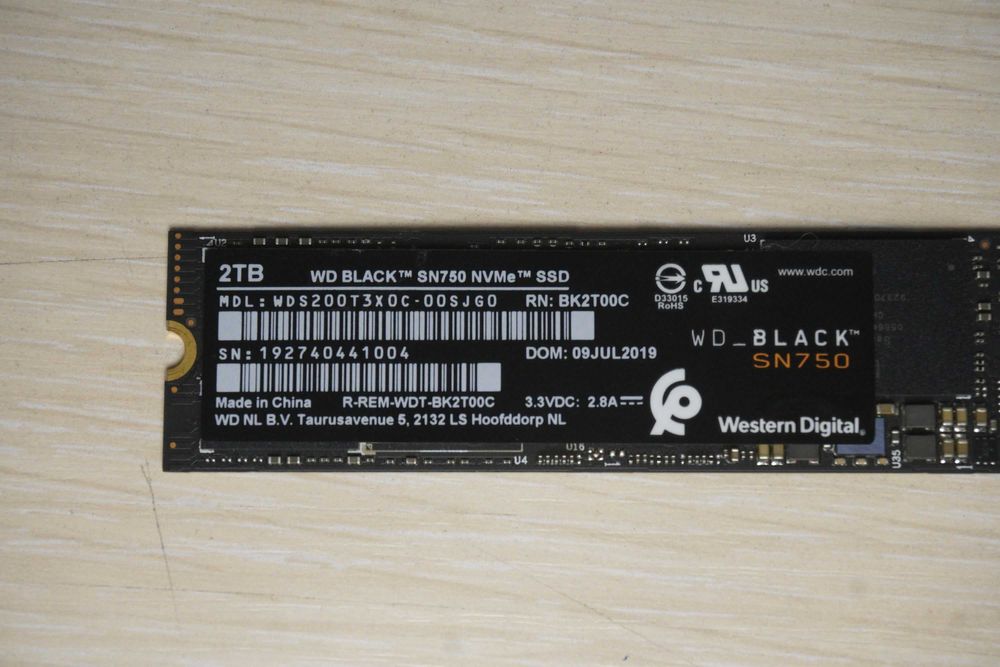2TB Western Digital SN750 Nvme SSD m.2 WD  - gen3 3400/2900mbs /вкл ДДС
