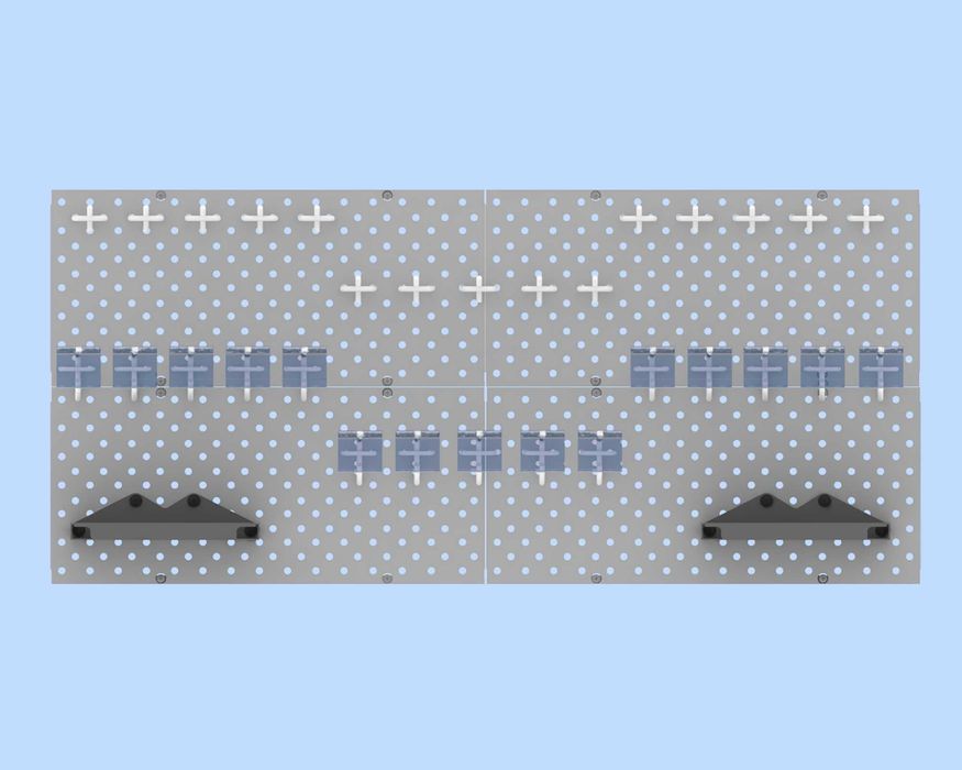 Панель перфорированная, настенная, для магазина и склада