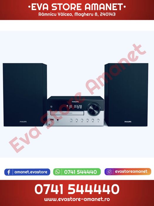 Micro Sistem Audio Hi-Fi PHILIPS 80W Bluetooth Auracast CD USB AUX DSC