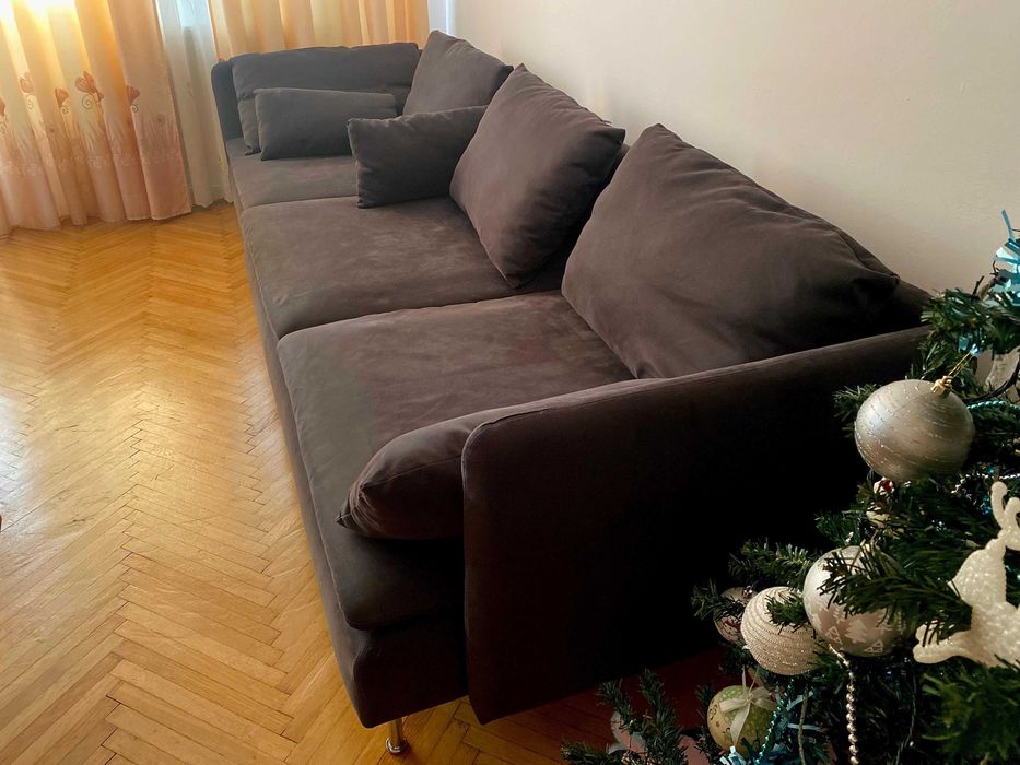 Canapea si coltar ikea soderhamn 5 locuri neagra