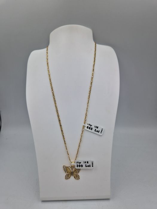 Lant cu Pandant Aur 18k Greutate1.66/1.01gr Lungime 42cm #49439/#39456