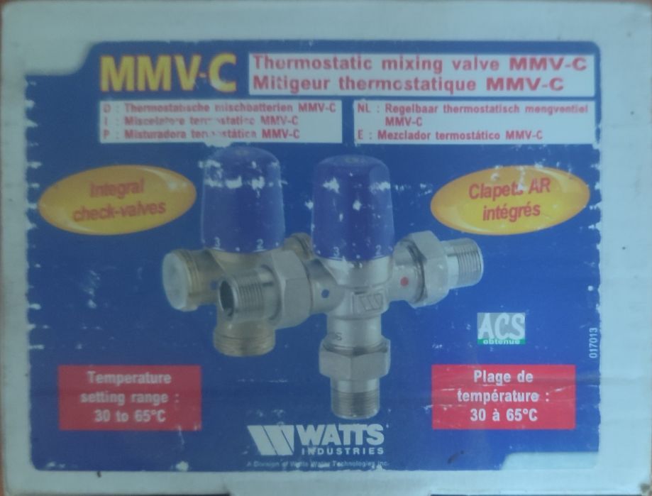 Клапан смесительный термостатический WATTS MMV ¾